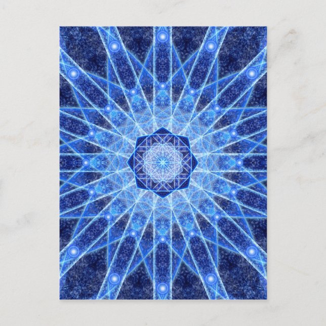 Ice Lotus Mandala Postcard (Front)