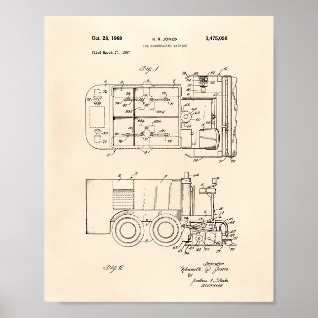 Ice Machine 1969 Patent Art - Old Peper Poster (Front)