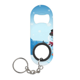 ICE MAN SAYS; MERRY CHRISTMAS KEYCHAIN BOTTLE OPENER