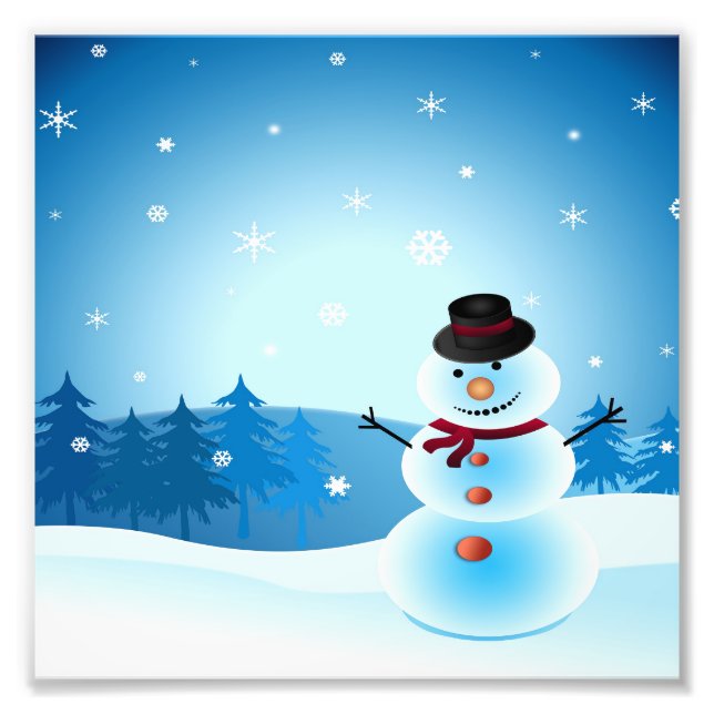 ICE MAN SAYS; MERRY CHRISTMAS PHOTO PRINT (Front)