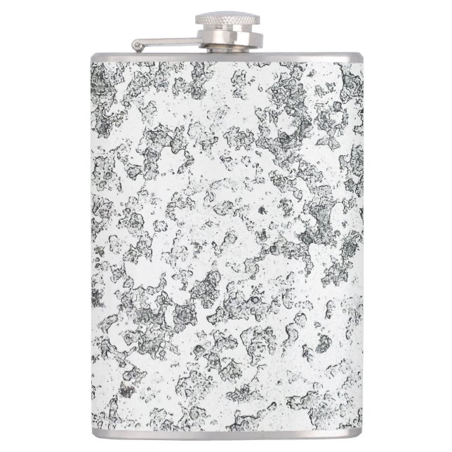 Ice melting on the window hip flask (Front)