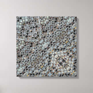 Ice Metal Fire Stretched Canvas Print