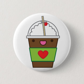 Ice mocha coffee 2 inch round button
