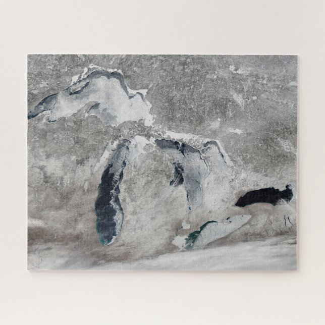 Ice On The Great Lakes, United States. Jigsaw Puzzle (Horizontal)