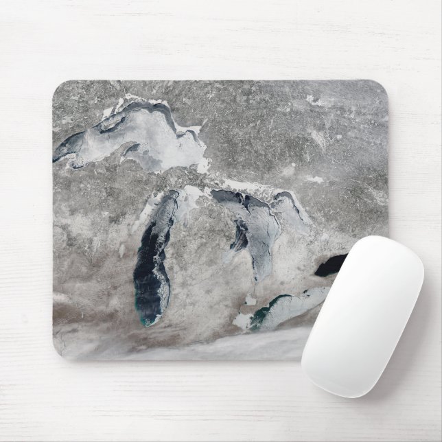 Ice On The Great Lakes, United States. Mouse Pad (With Mouse)