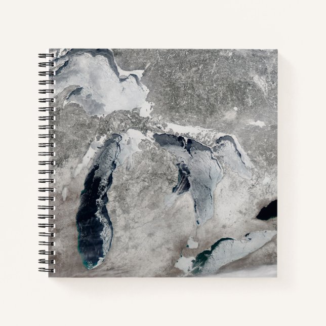Ice On The Great Lakes, United States. Notebook (Front)