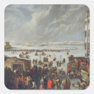 Ice on the Lagoon Square Sticker