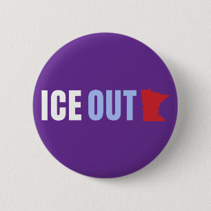 ICE OUT Anti Trump 2 Inch Round Button