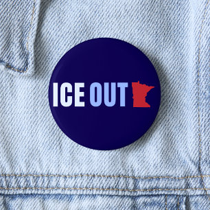 ICE OUT Anti Trump 2 Inch Round Button
