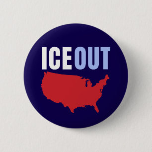 ICE OUT Anti Trump USA 2 Inch Round Button