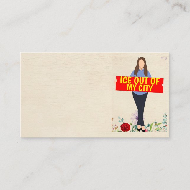 Ice Out of My City Business Card (Back)