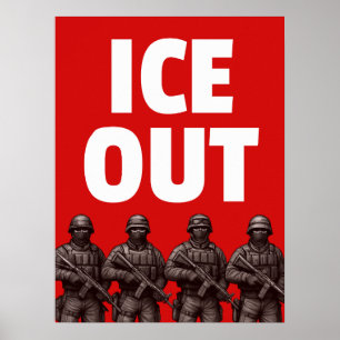 ICE OUT poster sign and download,