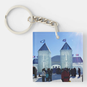 Ice Palace at Carnaval de Quebec, Canada Keychain