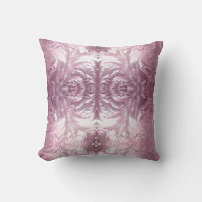 Ice pattern pink cushion (Front)