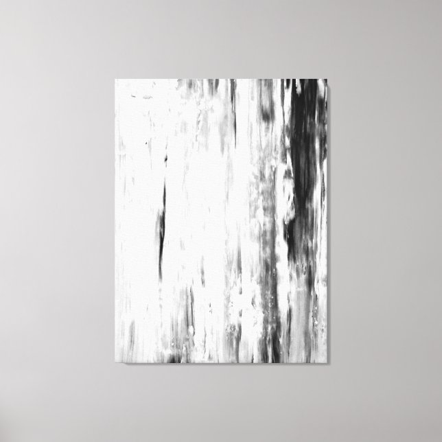 'Ice Pick' Black and White Abstract Art Canvas Print (Front)