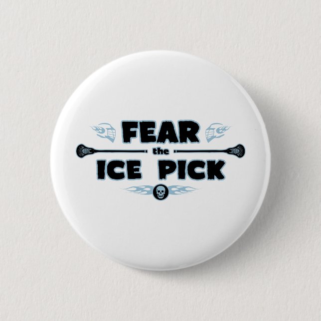 Ice Pick - blue 2 Inch Round Button (Front)