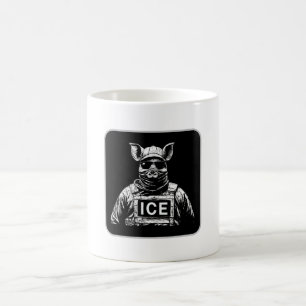 ICE Pig Cosplay – Fear in Uniform - Anti ICE Coffee Mug