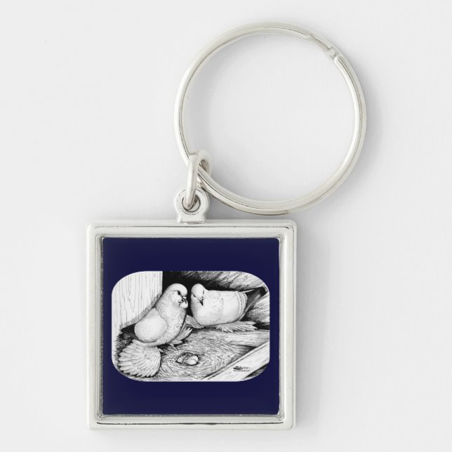 Ice Pigeons Keychain (Front)