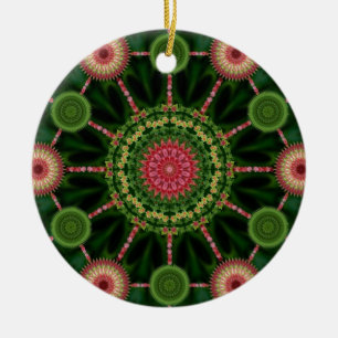Ice Plant Mandala & Array Christmas Ornament