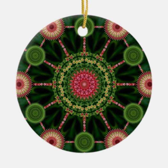 Ice Plant Mandala & Array Christmas Ornament (Front)
