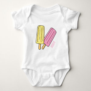 Ice pop cartoon illustration  baby bodysuit