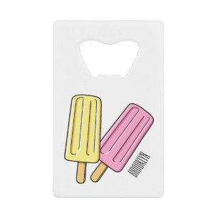 Ice pop cartoon illustration  credit card bottle opener