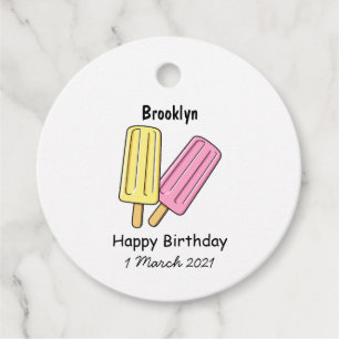 Ice pop cartoon illustration favour tags