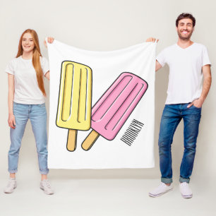 Ice pop cartoon illustration  fleece blanket