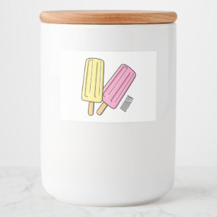 Ice pop cartoon illustration food label