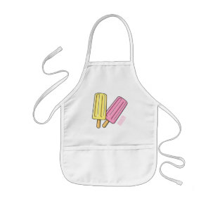 Ice pop cartoon illustration  kids apron