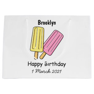 Ice pop cartoon illustration  large gift bag