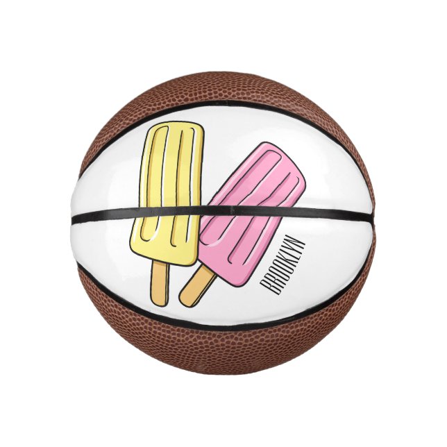 Ice pop cartoon illustration  mini basketball (Front)