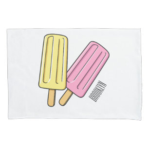 Ice pop cartoon illustration pillowcase