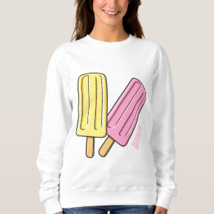 Ice pop cartoon illustration sweatshirt