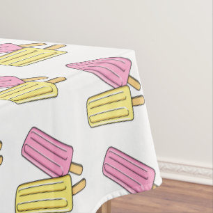 Ice pop cartoon illustration tablecloth