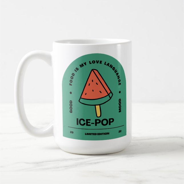Ice Pop Food is my Love Language Coffee Mug (Left)
