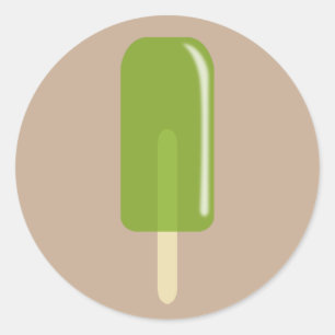 Ice Pop Lime Classic Round Sticker