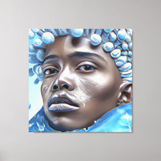 Ice Prince Melanin Black Boy Magic Bruh Winter Bro Canvas Print