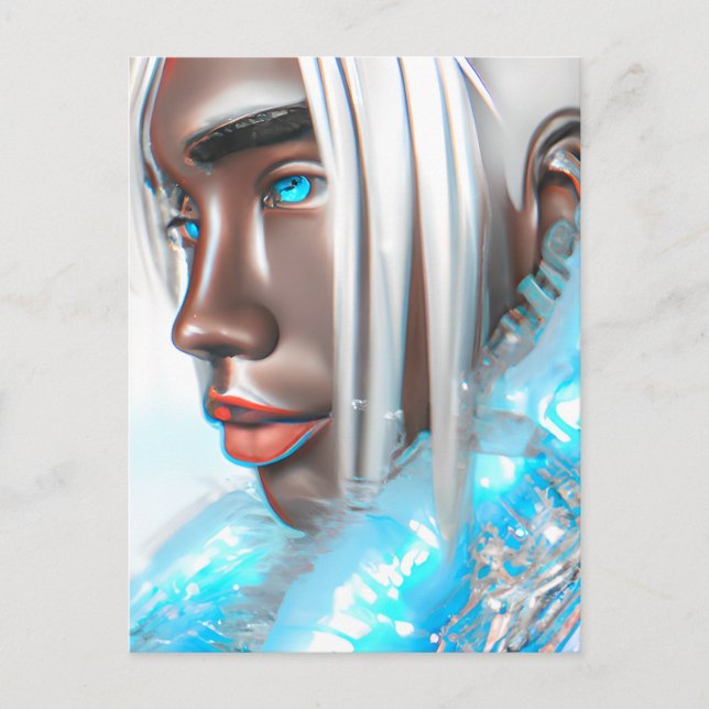 Ice Prince Melanin Black Boy Magic Bruh Winter Bro Postcard (Front)