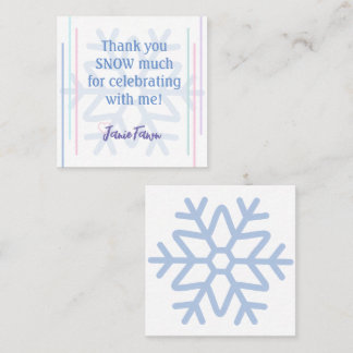 Ice Princess 4th Birthday Party Favour Insert