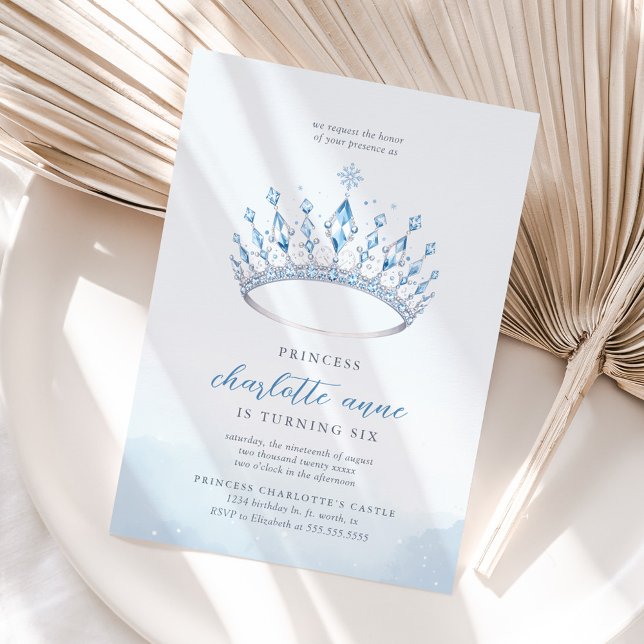 Ice Princess Winter Girl Birthday Invitation (Creator Uploaded)