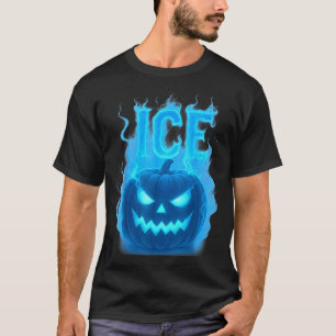 Ice Pumpkin Soky Jack O Lantern Ice Halloween E  T-Shirt