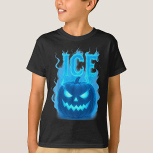 Ice Pumpkin Soky Jack O Lantern Ice Halloween E  T-Shirt