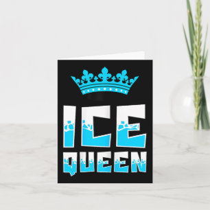Ice Queen Graphic Ice Fishing Fisher Ice Fish Rod  Card