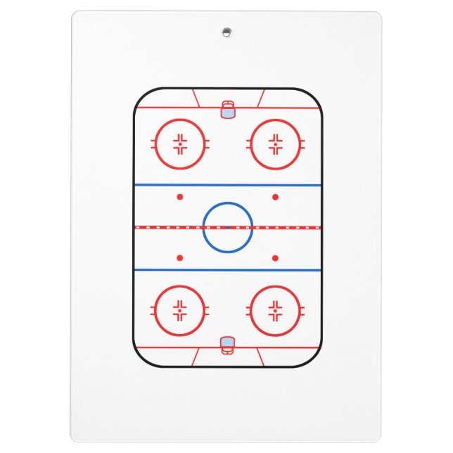 Ice Rink Diagram Hockey Game Companion Clipboard (Back)