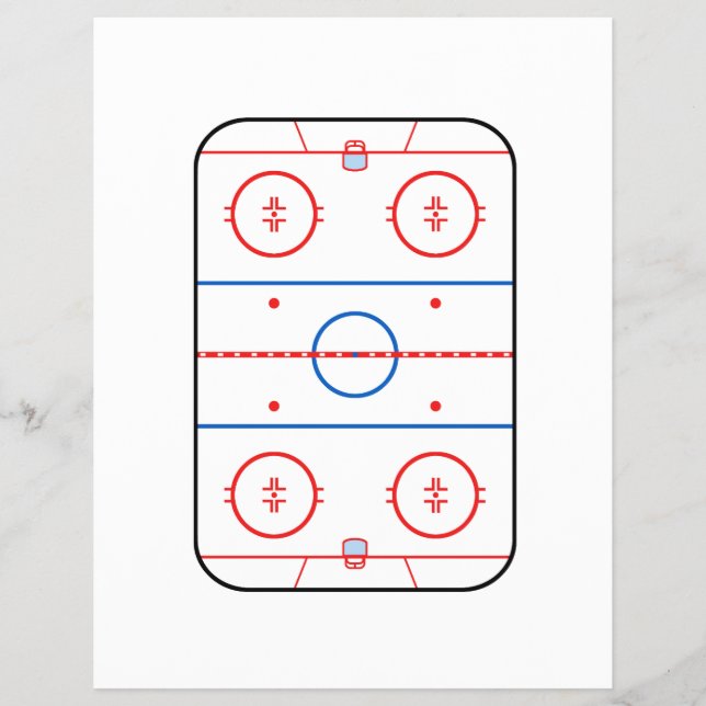 Ice Rink Diagram Hockey Game Companion Flyer (Front)