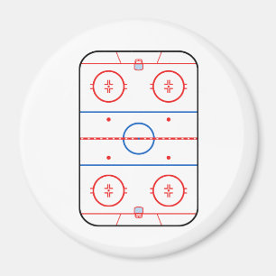 Ice Rink Diagram Hockey Game Companion Magnet