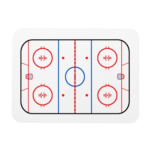 Ice Rink Diagram Hockey Game Companion Magnet (Horizontal)