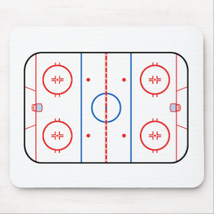 Ice Rink Diagram Hockey Game Companion Mouse Pad