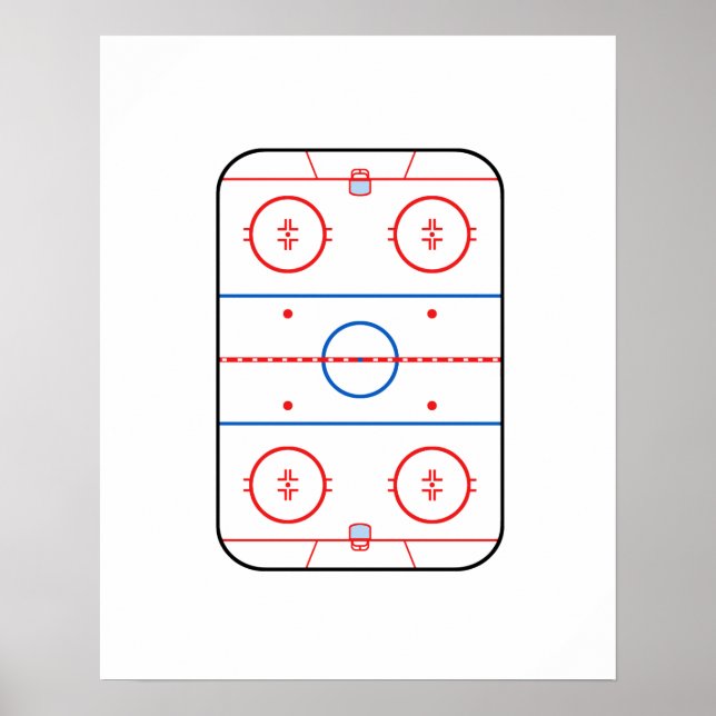 Ice Rink Diagram Hockey Game Companion Poster (Front)